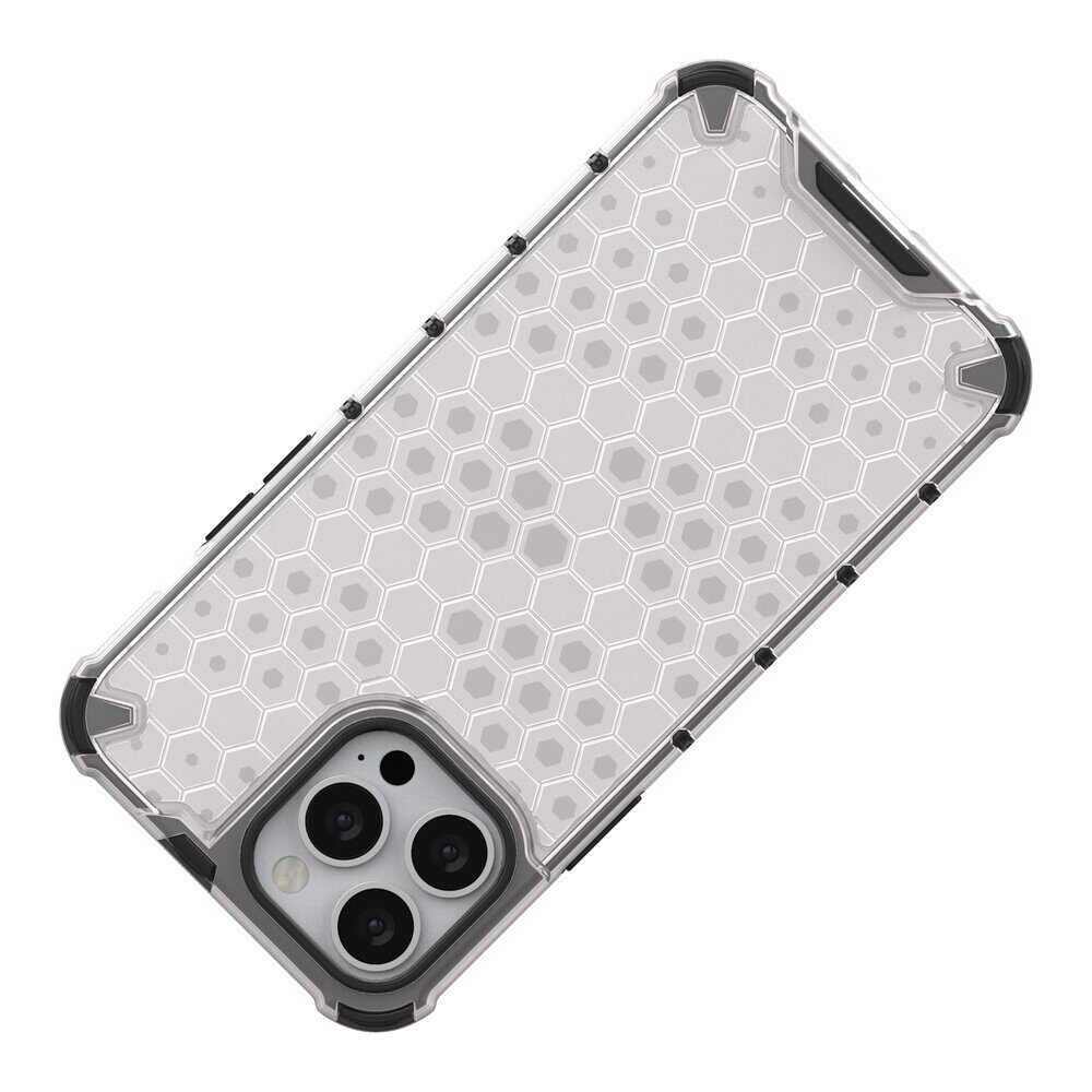 Honeycomb Case armor cover with TPU Bumper for iPhone 13 Pro Max black - imagine 7