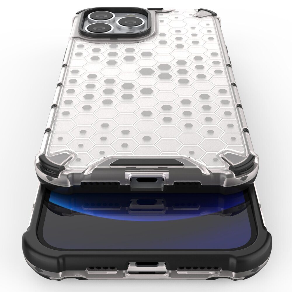 Honeycomb Case armor cover with TPU Bumper for iPhone 13 Pro Max red - imagine 10