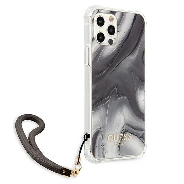 Guess GUHCP12LKSMAGR iPhone 12 Pro Max 6.7" grey/grey hardcase Marble Collection - imagine 4