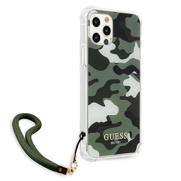 Guess GUHCP12MKSARKA iPhone 12/12 Pro 6.1" green/khaki hardcase Camo Collection - imagine 4