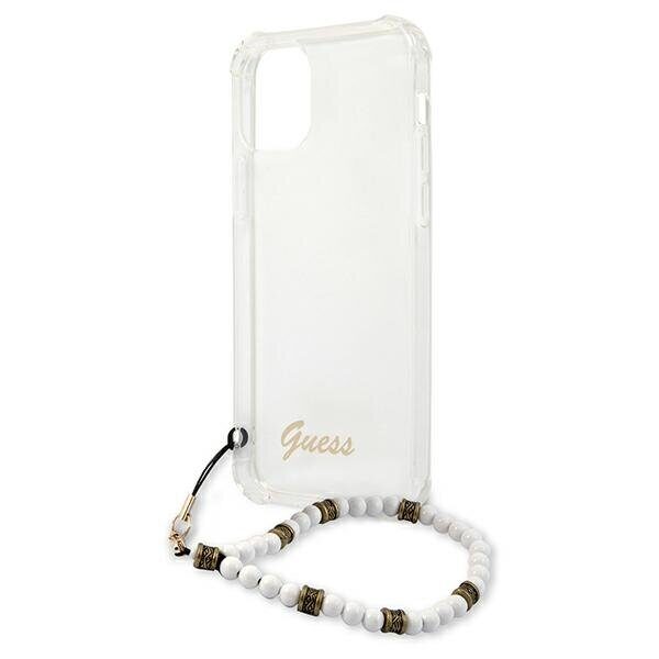 Guess GUHCP12LKPSWH iPhone 12 Pro Max 6.7" Transparent Hardcase White Pearl - imagine 6
