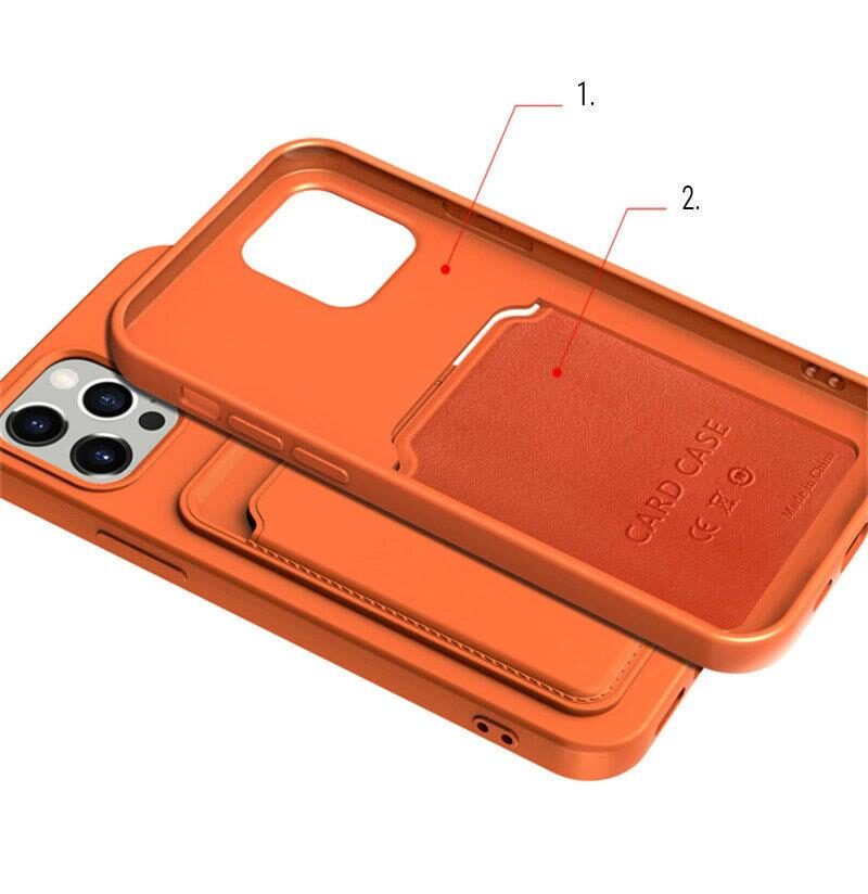 Card Case Silicone Wallet Case With Card Slot Documents For Samsung Galaxy S21 + 5G (S21 Plus 5G) White - imagine 3