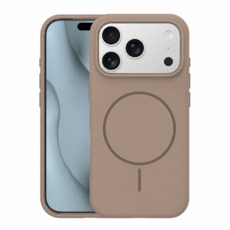 Silicone Thin Mag case for iPhone 17 Pro Max 6,9" brown