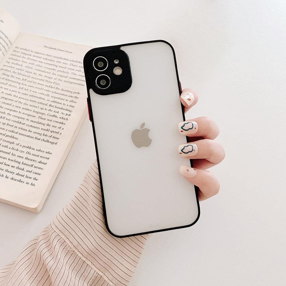 Milky Case silicone flexible translucent case for Samsung Galaxy A72 4G black - imagine 2