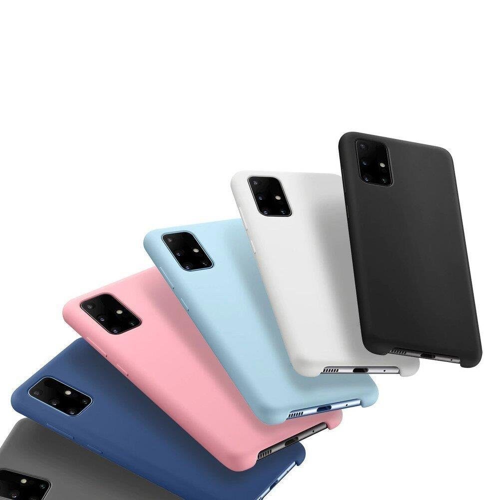 Silicone Case Soft Flexible Rubber Cover for Samsung Galaxy A03s black - imagine 4