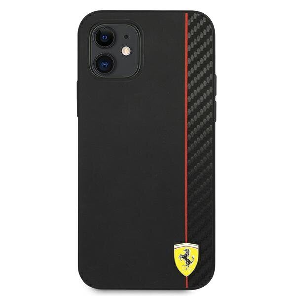 Ferrari FESAXHCP12SBK iPhone 12 mini 5.4" black/black hardcase On Track Carbon Stripe - imagine 3