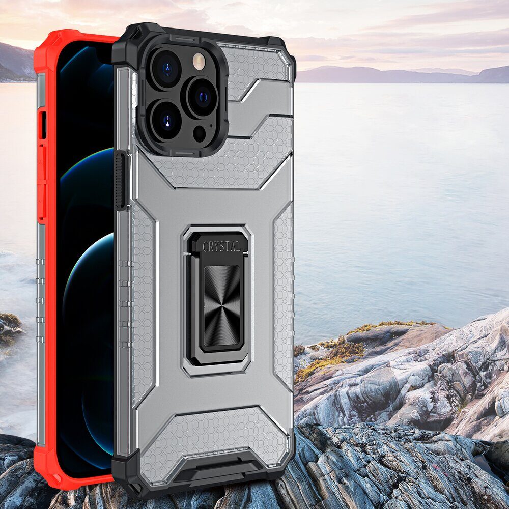 Crystal Ring Case Kickstand Tough Rugged Cover for iPhone 13 Pro Max green - imagine 8