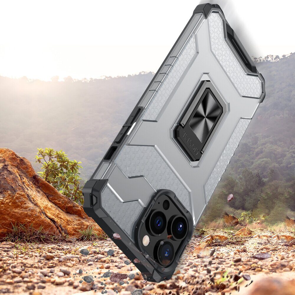 Crystal Ring Case Kickstand Tough Rugged Cover for iPhone 13 Pro Max green - imagine 2