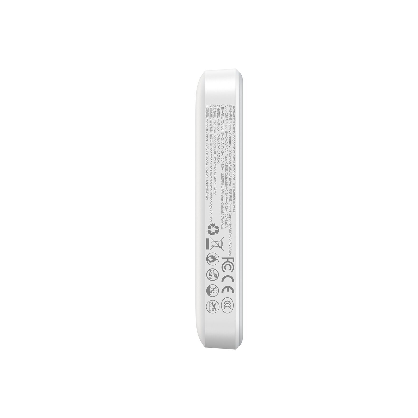 Joyroom JR-W020 Powerbank 20W 10000mAh MagSafe + USB-C - USB-C cable 0.25m - white - imagine 7