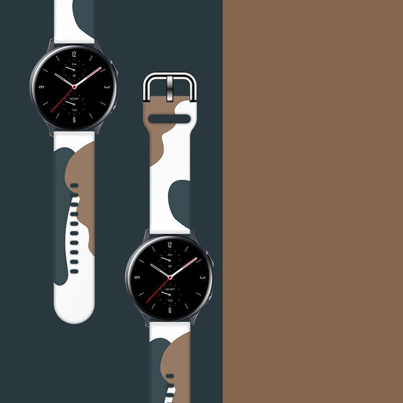 Strap Moro for Samsung Galaxy Watch 40 / 41 / 42 / 43 / 44 mm silicone bracelet watch band - pattern 1 - imagine 3