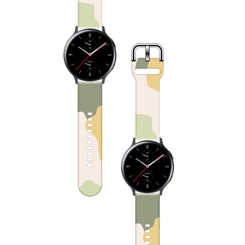 Strap Moro for Samsung Galaxy Watch 40 / 41 / 42 / 43 / 44 mm silicone bracelet watch band - pattern 14 - imagine 2