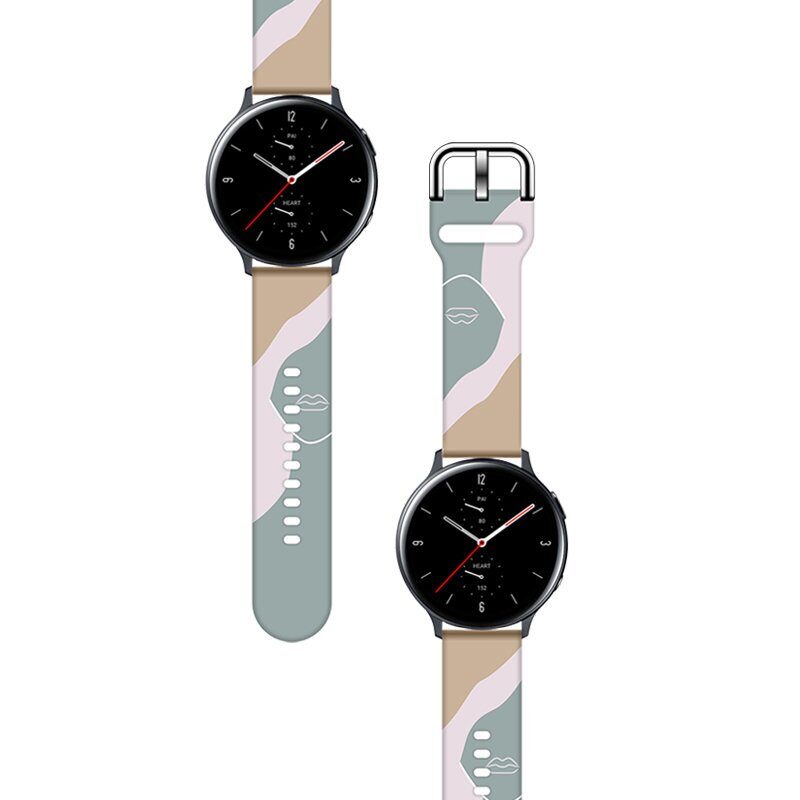Strap Moro for Samsung Galaxy Watch 40 / 41 / 42 / 43 / 44 mm silicone bracelet watch band - pattern 17 - imagine 2
