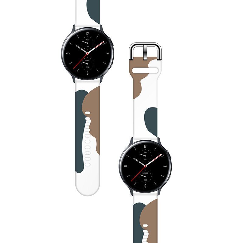 Strap Moro for Samsung Galaxy Watch 45 / 46 / 47 mm silicone bracelet watch band - pattern 1 - imagine 2