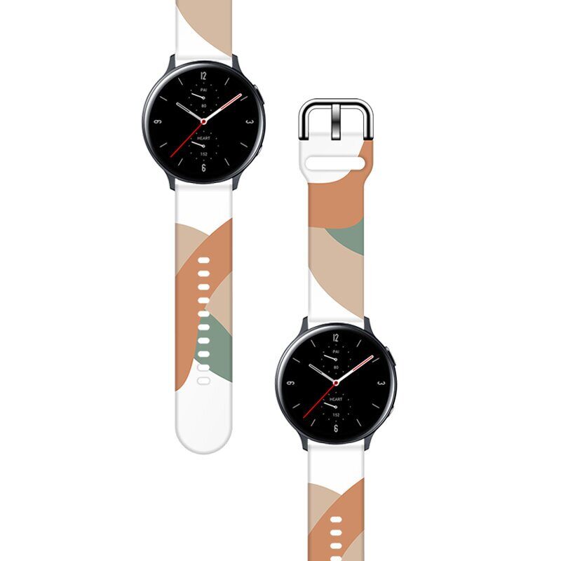 Strap Moro for Samsung Galaxy Watch 45 / 46 / 47 mm silicone bracelet watch band - pattern 3 - imagine 2