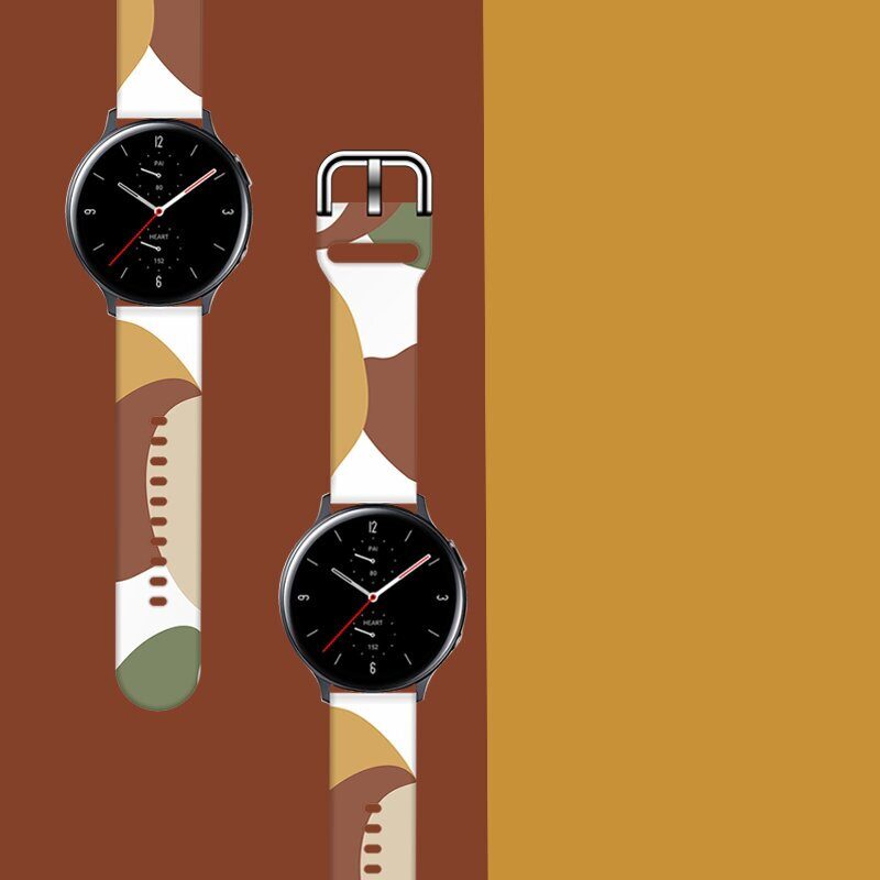 Strap Moro for Samsung Galaxy Watch 45 / 46 / 47 mm silicone bracelet watch band - pattern 4 - imagine 3