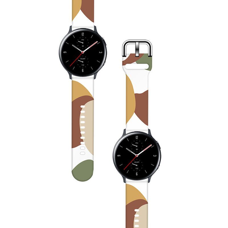 Strap Moro for Samsung Galaxy Watch 45 / 46 / 47 mm silicone bracelet watch band - pattern 4 - imagine 2