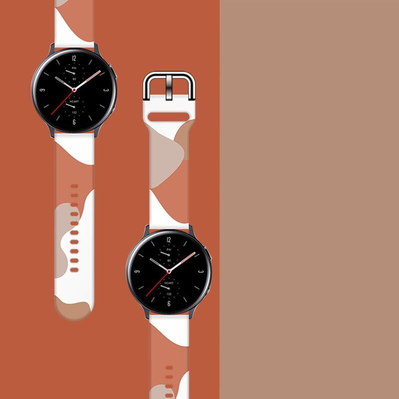 Strap Moro for Samsung Galaxy Watch 45 / 46 / 47 mm silicone bracelet watch band - pattern 5 - imagine 3