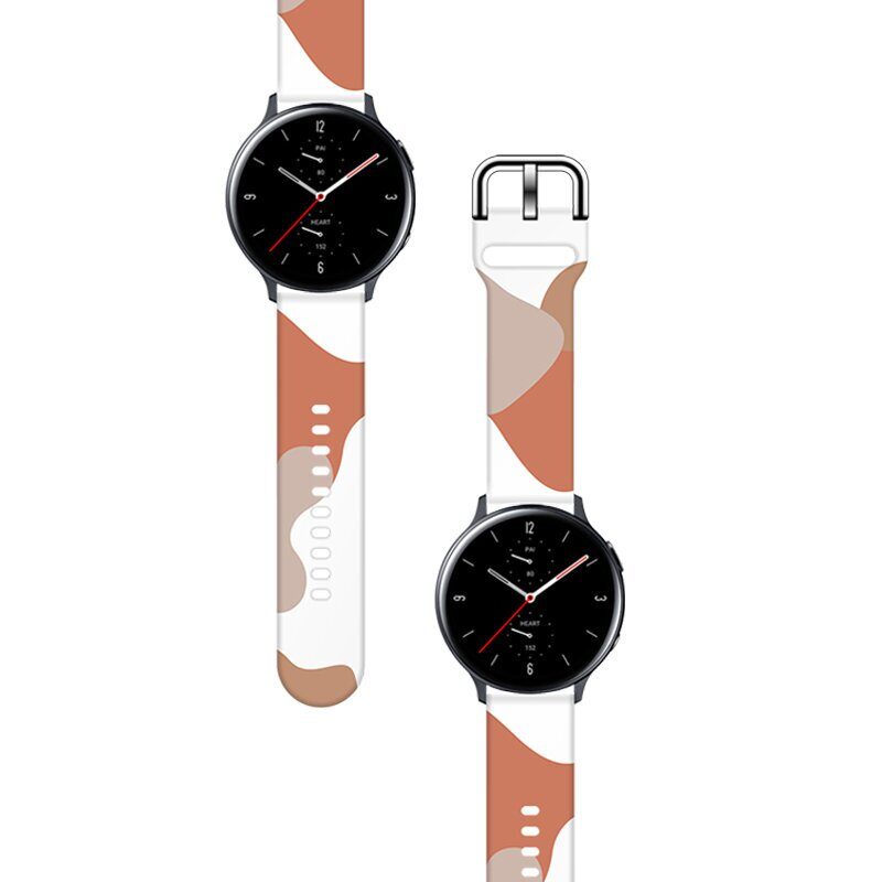 Strap Moro for Samsung Galaxy Watch 45 / 46 / 47 mm silicone bracelet watch band - pattern 5 - imagine 2