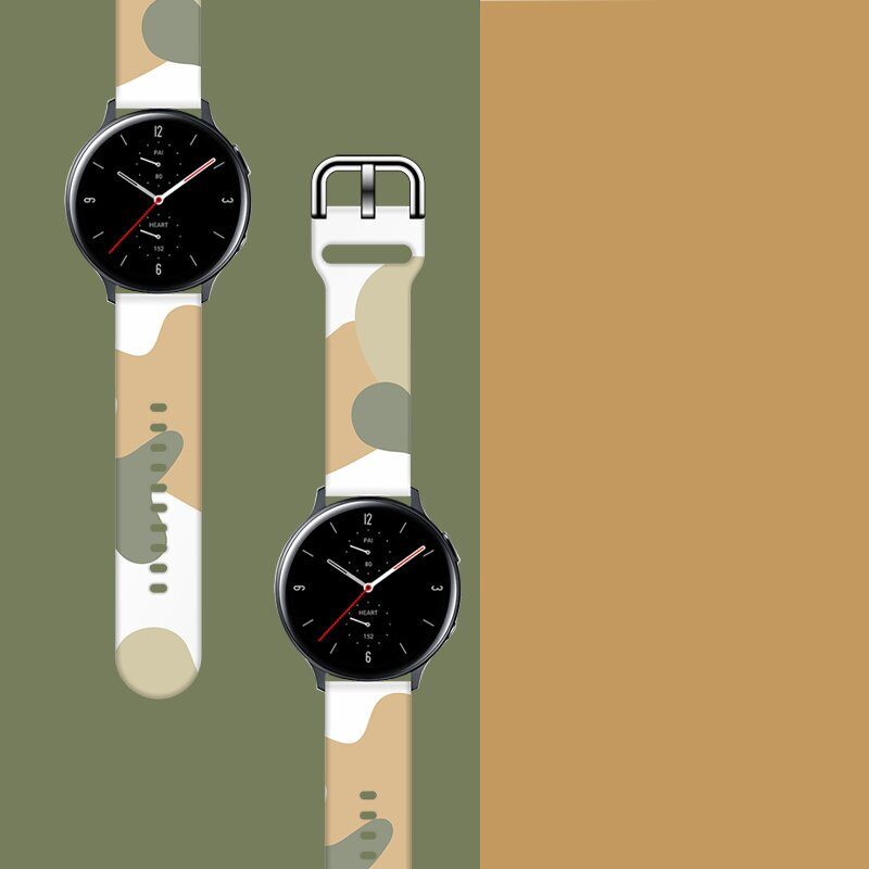 Strap Moro for Samsung Galaxy Watch 45 / 46 / 47 mm silicone bracelet watch band - pattern 6 - imagine 3