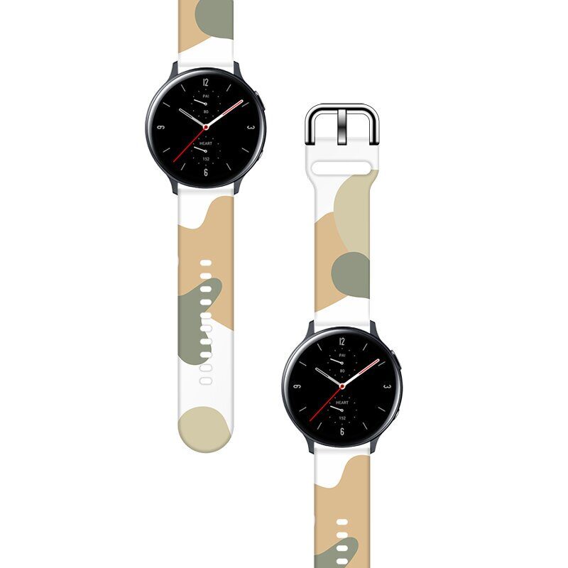 Strap Moro for Samsung Galaxy Watch 45 / 46 / 47 mm silicone bracelet watch band - pattern 6 - imagine 2