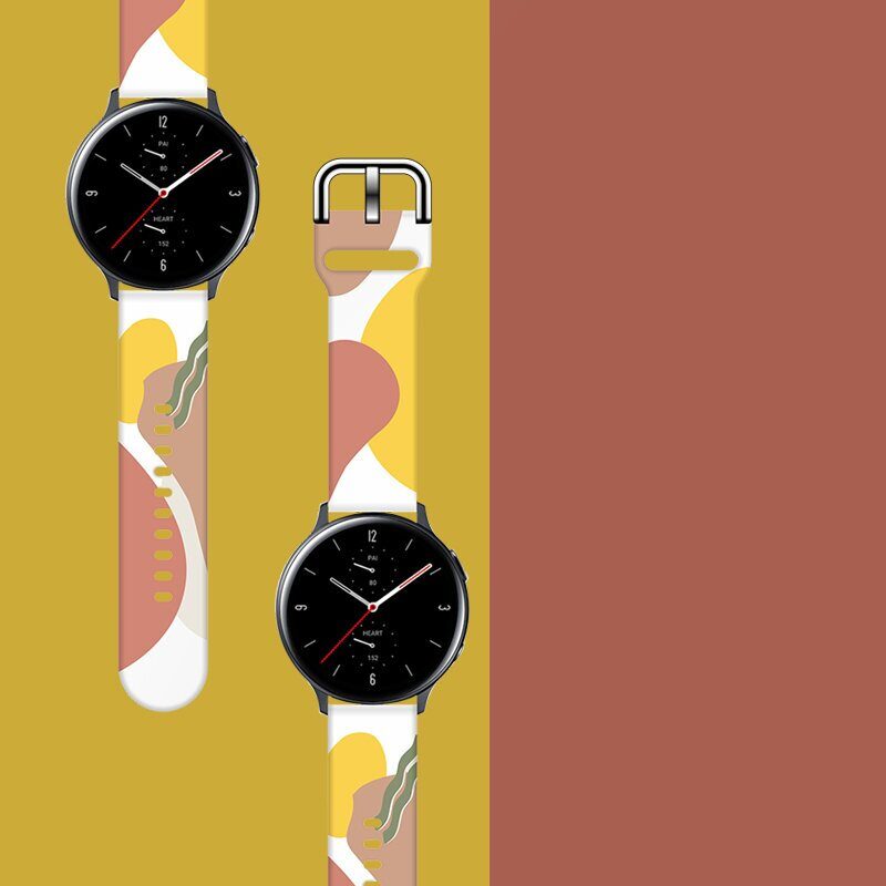 Strap Moro for Samsung Galaxy Watch 45 / 46 / 47 mm silicone bracelet watch band - pattern 7 - imagine 3