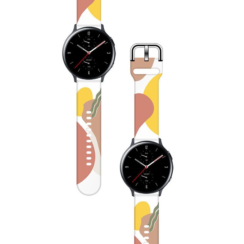 Strap Moro for Samsung Galaxy Watch 45 / 46 / 47 mm silicone bracelet watch band - pattern 7 - imagine 2