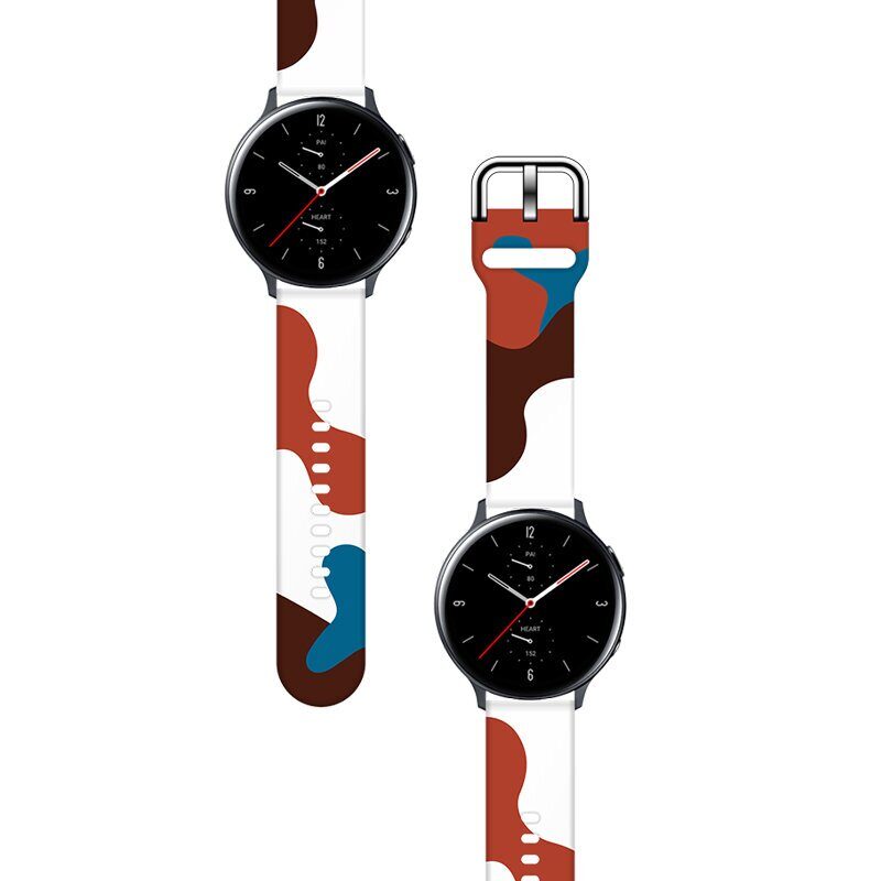 Strap Moro for Samsung Galaxy Watch 45 / 46 / 47 mm silicone bracelet watch band - pattern 8 - imagine 2