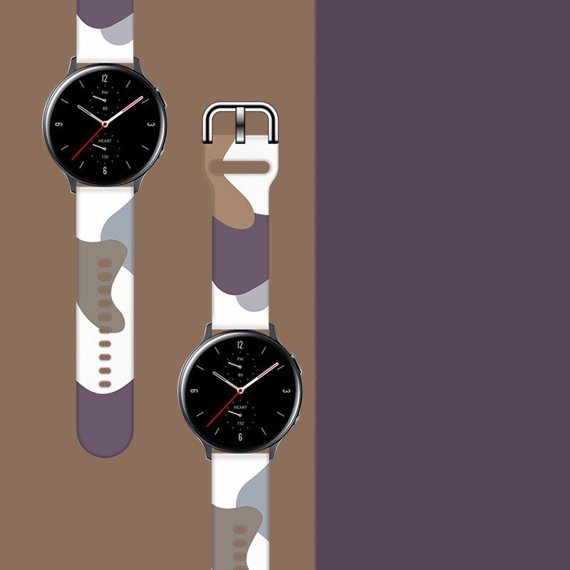 Strap Moro for Samsung Galaxy Watch 45 / 46 / 47 mm silicone bracelet watch band - pattern 9 - imagine 3