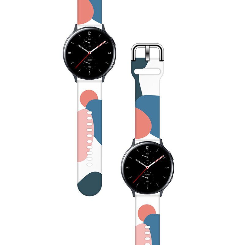 Strap Moro for Samsung Galaxy Watch 45 / 46 / 47 mm silicone bracelet watch band - pattern 10 - imagine 2