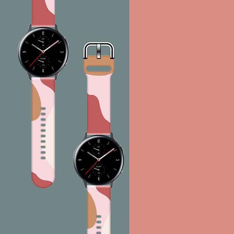 Strap Moro for Samsung Galaxy Watch 45 / 46 / 47 mm silicone bracelet watch band - pattern 12 - imagine 3