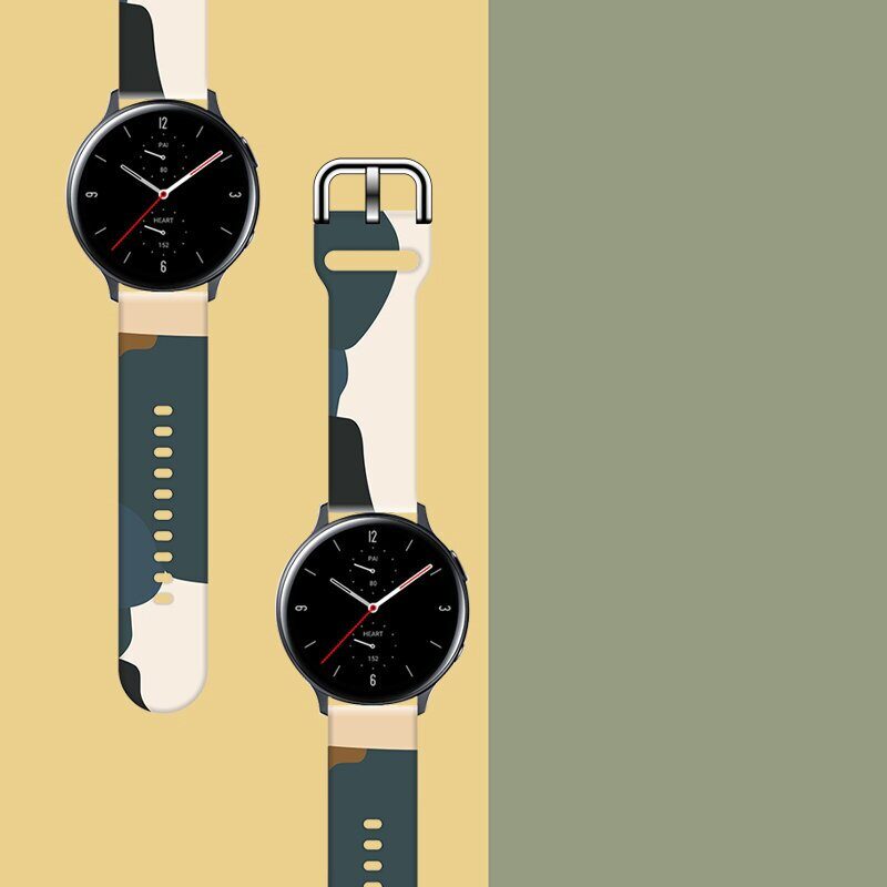 Strap Moro for Samsung Galaxy Watch 45 / 46 / 47 mm silicone bracelet watch band - pattern 13 - imagine 3