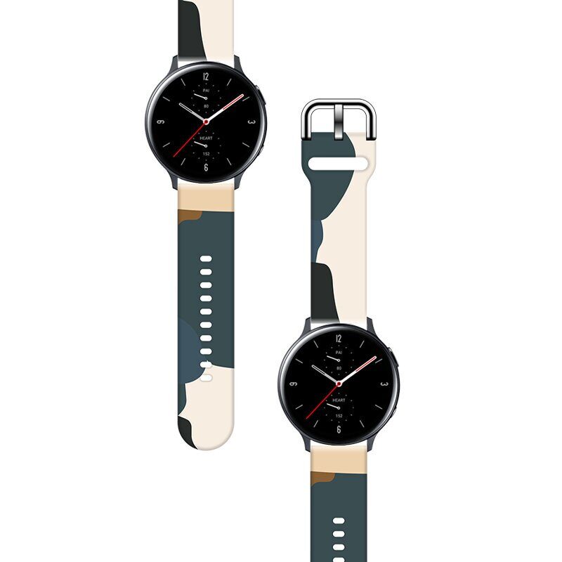 Strap Moro for Samsung Galaxy Watch 45 / 46 / 47 mm silicone bracelet watch band - pattern 13 - imagine 2