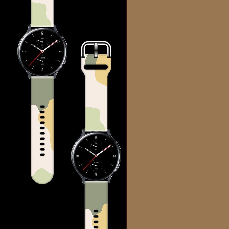 Strap Moro for Samsung Galaxy Watch 45 / 46 / 47 mm silicone bracelet watch band - pattern 14 - imagine 3