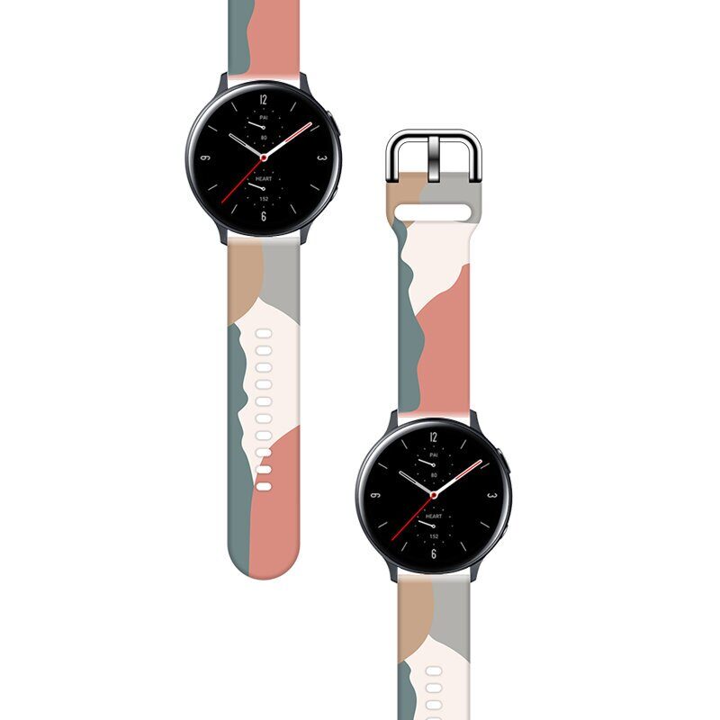 Strap Moro for Samsung Galaxy Watch 45 / 46 / 47 mm silicone bracelet watch band - pattern 15 - imagine 2