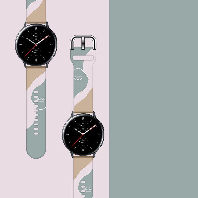 Strap Moro for Samsung Galaxy Watch 45 / 46 / 47 mm silicone bracelet watch band - pattern 17 - imagine 3