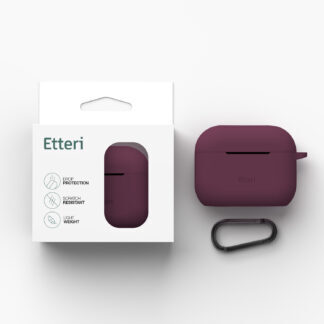Etteri silicone case for AirPods Pro 3 dark cherry