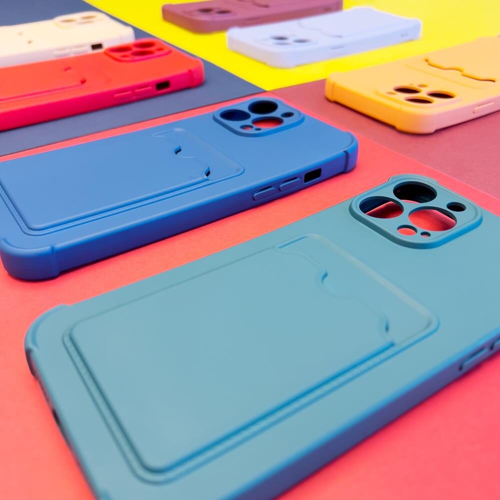 Card Armor Case Pouch Cover For Xiaomi Redmi Note 10 / Redmi Note 10S Card Wallet Silicone Armor Cover Air Bag Raspberry - imagine 4