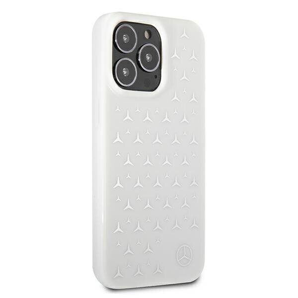 Mercedes Silver Stars Pattern Case for iPhone 13 Pro / iPhone 13 - White - imagine 4
