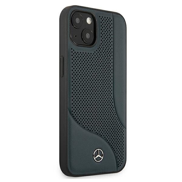Mercedes Leather Perforated Area Case for iPhone 13 mini - Navy Blue - imagine 4