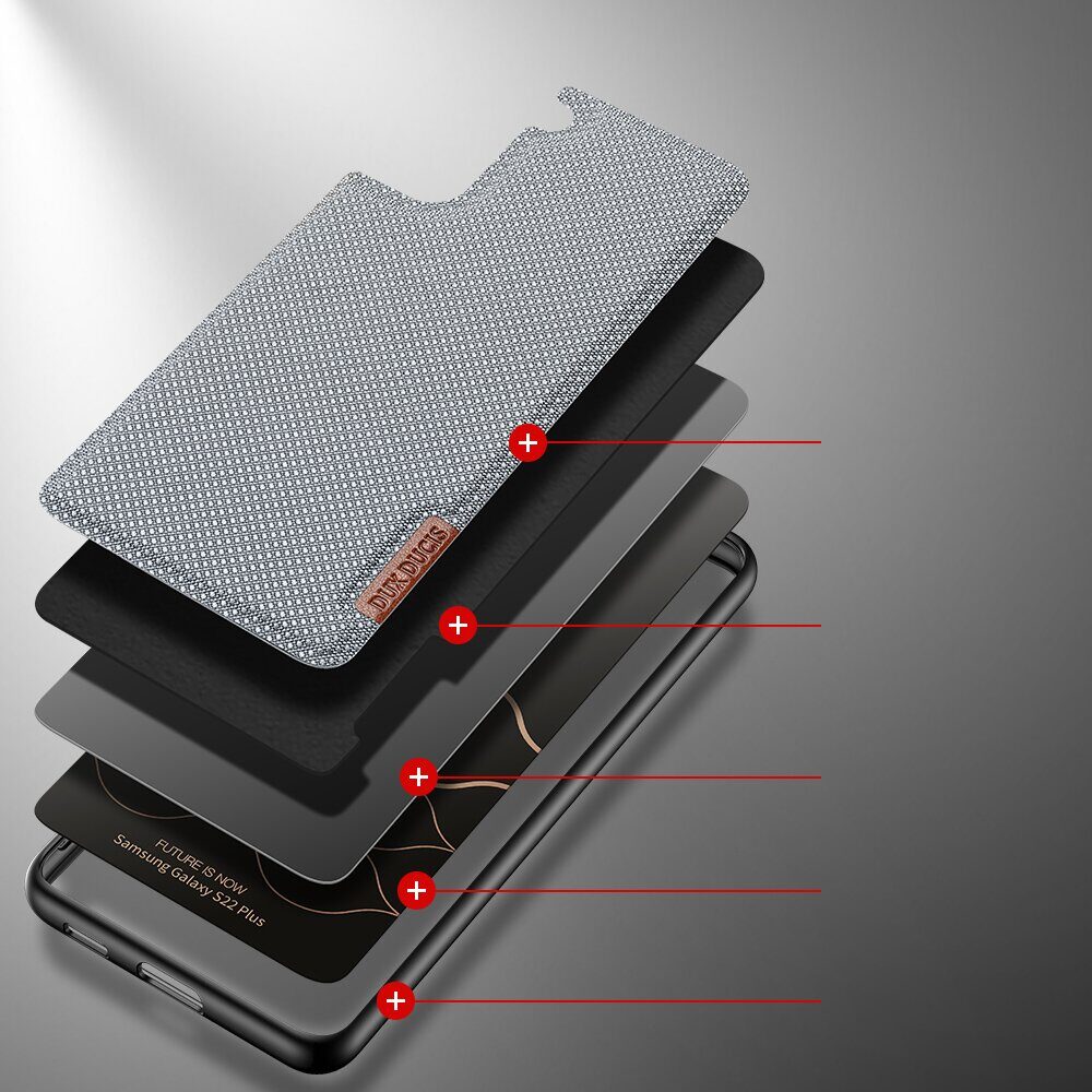 Dux Ducis Fino case is made of nylon material for Samsung Galaxy S22 + (S22 Plus) blue - imagine 3