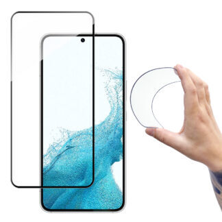 Wozinsky Full Cover Flexi Nano Glass Film Tempered Glass With Frame For Samsung Galaxy S22 + (S22 Plus) Transparent