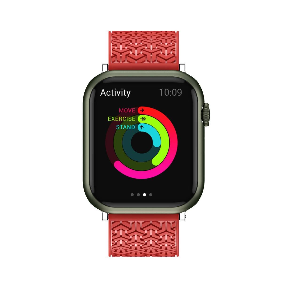 Watch Strap Y Watchband Bracelet for Apple Watch 42 / 44 / 45 mm - Red - imagine 3