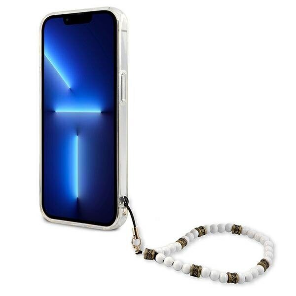 Guess GUHCP13SKPSWH iPhone 13 mini 5.4" Transparent hardcase White Pearl - imagine 5