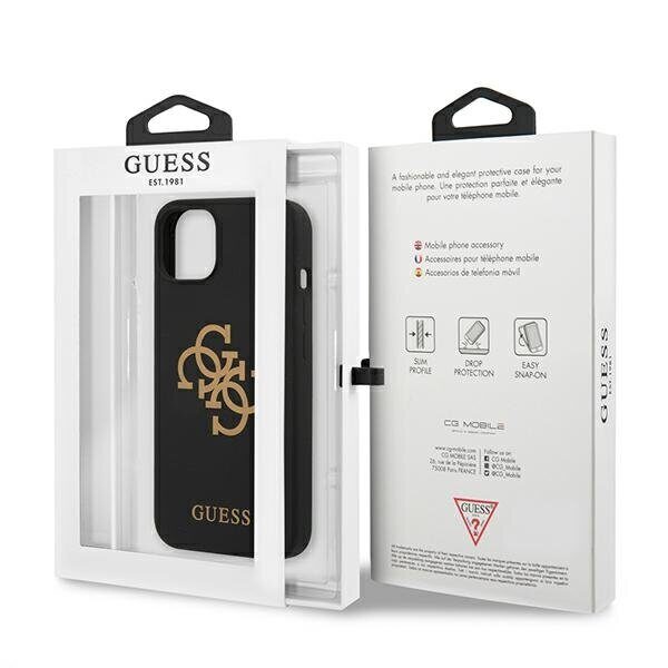 Guess GUHCP13SLS4GGBK iPhone 13 mini 5.4" black/black hard case Silicone 4G Logo - imagine 8