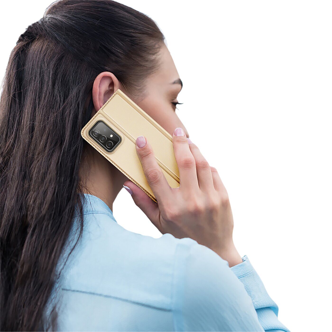 Dux Ducis Skin Pro Holster Cover Flip Cover for Samsung Galaxy A73 gold - imagine 9