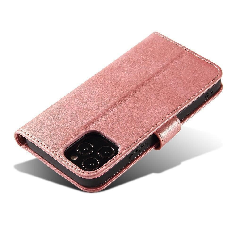 Magnet Case elegant case cover with a flap and stand function for Samsung Galaxy A73 pink - imagine 5