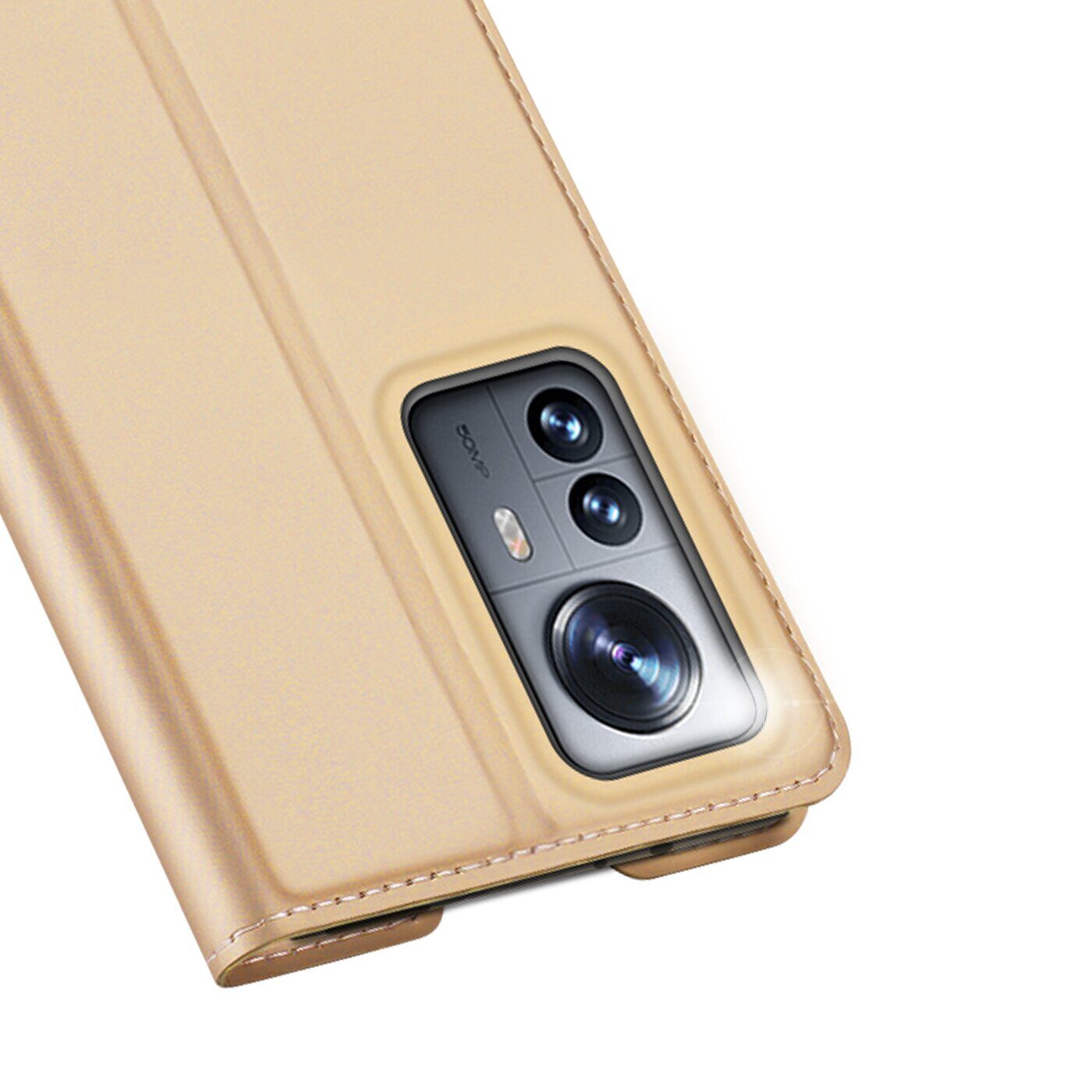 Dux Ducis Skin Pro Holster Cover Flip Cover for Xiaomi 12 Pro gold - imagine 3