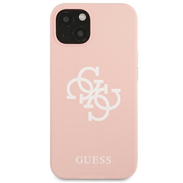 Guess GUHCP13SLS4GWPI iPhone 13 mini 5.4" pink/pink hard case Silicone 4G Logo - imagine 3
