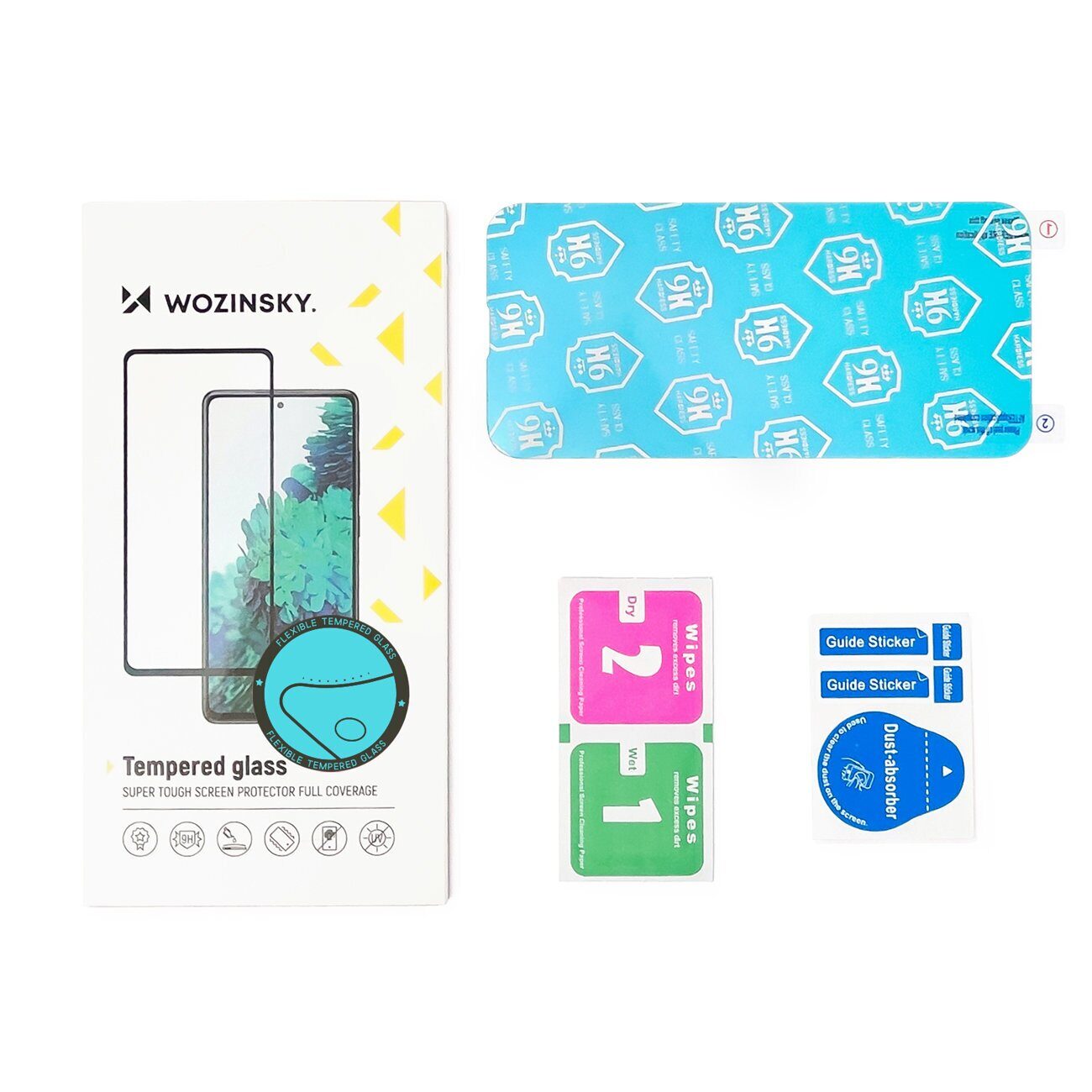 Wozinsky Full Cover Flexi Nano glass film tempered glass with a frame for Samsung Galaxy A73 transparent - imagine 5