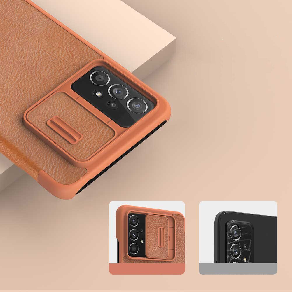 Nillkin Qin leather holster case for Samsung Galaxy A73 black - imagine 9